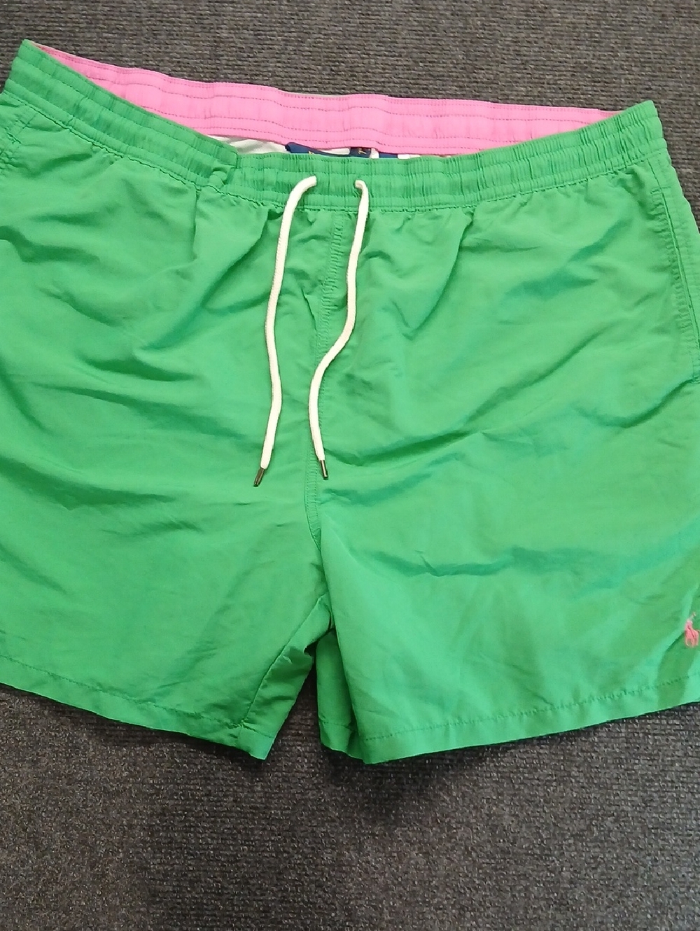Polo Ralph Lauren Green/Magenta Swim Trunks New W/O Tags